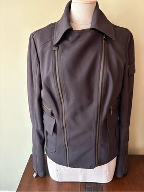 Carlisle Brown  Zip-Front Utility Jacket Sz8